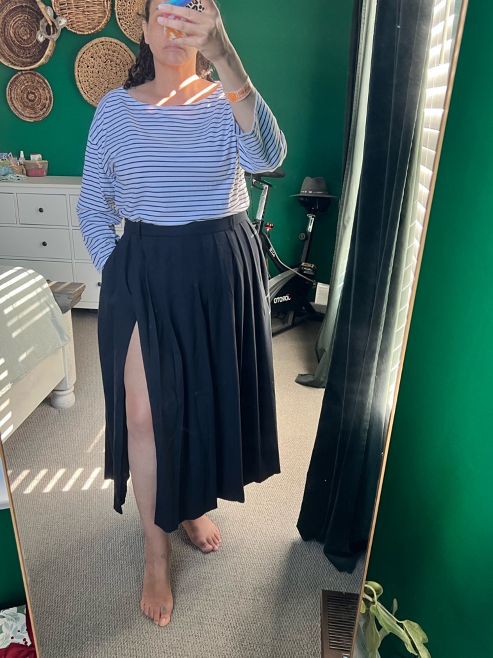 Abercrombie Pleated Skirt with slit